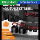 BLACK LORD Kettlebell Set 20kg Adjustable Weight Lifting Dumbbell Push Up Gym