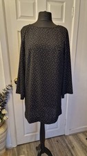 H&M size M dot dress in black
