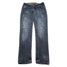 Red Rivet Jeans Pants Womens 7 Gray Low Rise Flat Front 5 Pocket Design Bottoms