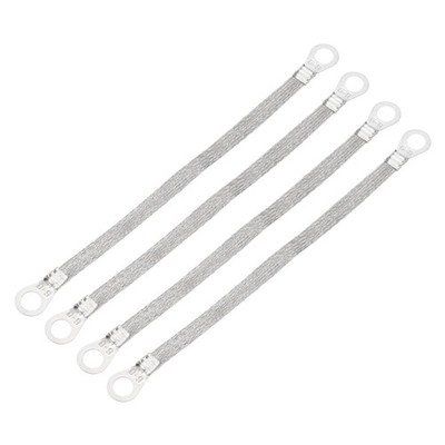 4 Stk. Automit Flachgeflecht-Erdungsbänder 8''x0,7'' mit Klemmen