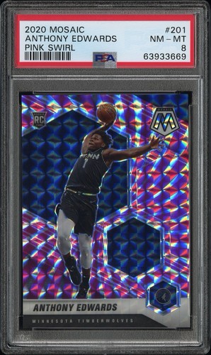 Anthony Edwards [Pink Swirl] #201 2020 Panini Mosaic card
