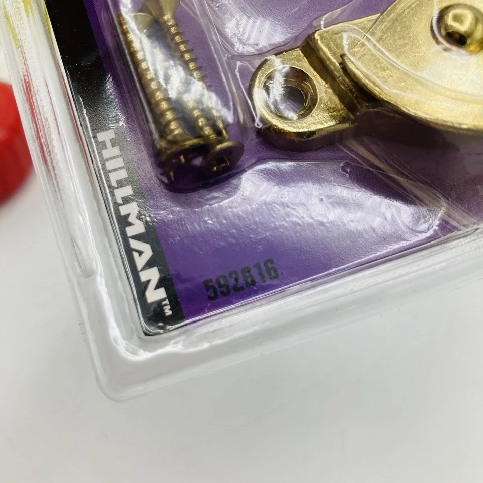 2 VTG Brass Finish Crescent Sash Locks Screws Double Hung Windows New Old Stock - Image 4 of 4