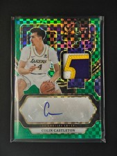 Colin Castleton RC 2023-24 Panini Select Rookie Jersey Auto Green 5/5 [3hk