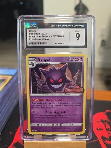 Gengar 2022 Black Star Promos SWSH241 Prerelease Holo CGC Mint 9