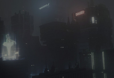 Blade Runner 2049 Poster   Neon City Hologram Scene 19x13 Landscape Print