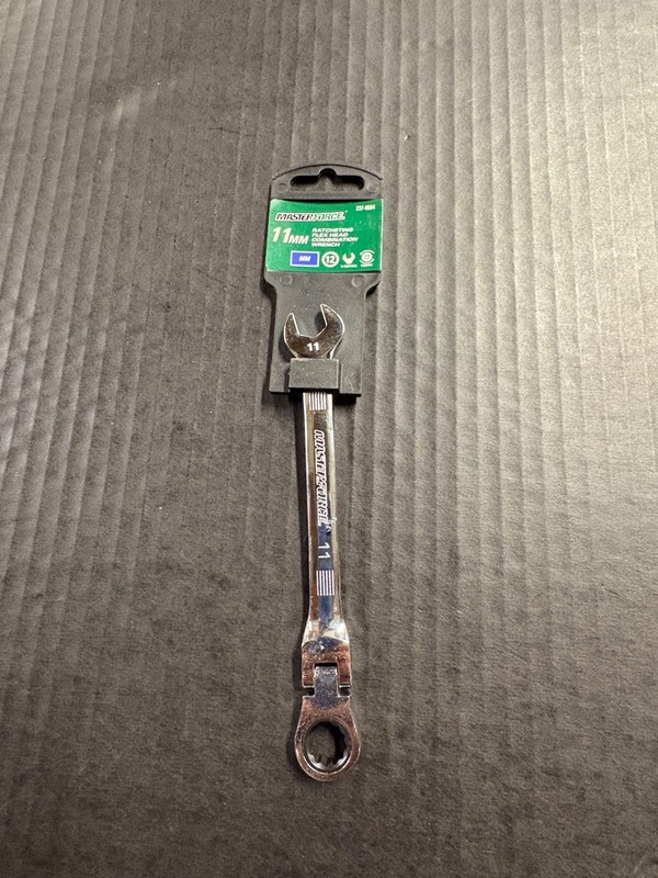 Masterforce 11mm Ratcheting Flexhead Combination Wrench NEW