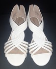 Charter Club White Sandals Ginifur Wedge Back Zip Size 8.5 Womens — photo 2