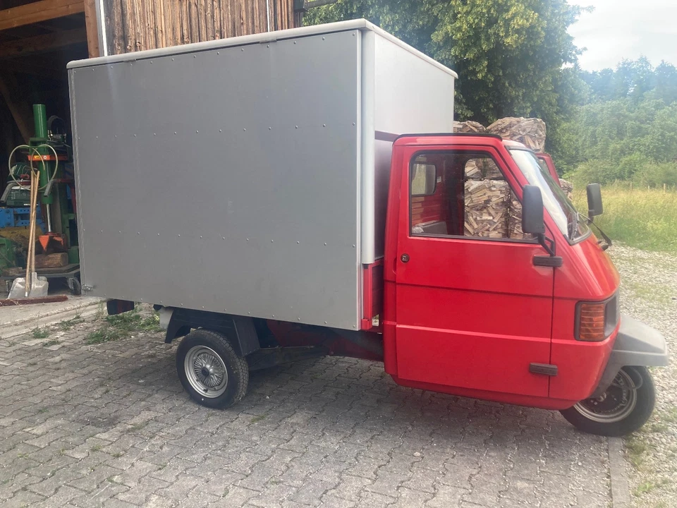 Rote Ape TM mit soldidem, schönem Kastenaufbau aus Aluminium, abnehmbar - Bild 2 von 4