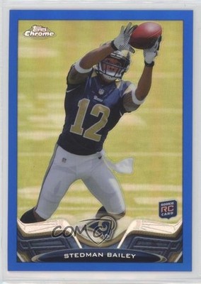 2013 Topps Chrome Blue Refractor 166/199 Stedman Bailey #163 Rookie RC 1by