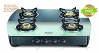 Prestige 4 Burner Gas Oven Premia Schott Glass Manual Ignition Multicolour Color