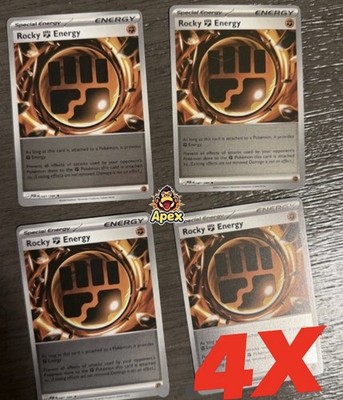 4x Rocky Fighting Energy 4X Reverse Holo  Pokemon TCG NM Playset