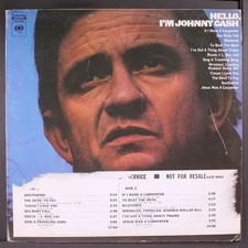 JOHNNY CASH: hello, i'm johnny cash COLUMBIA 12