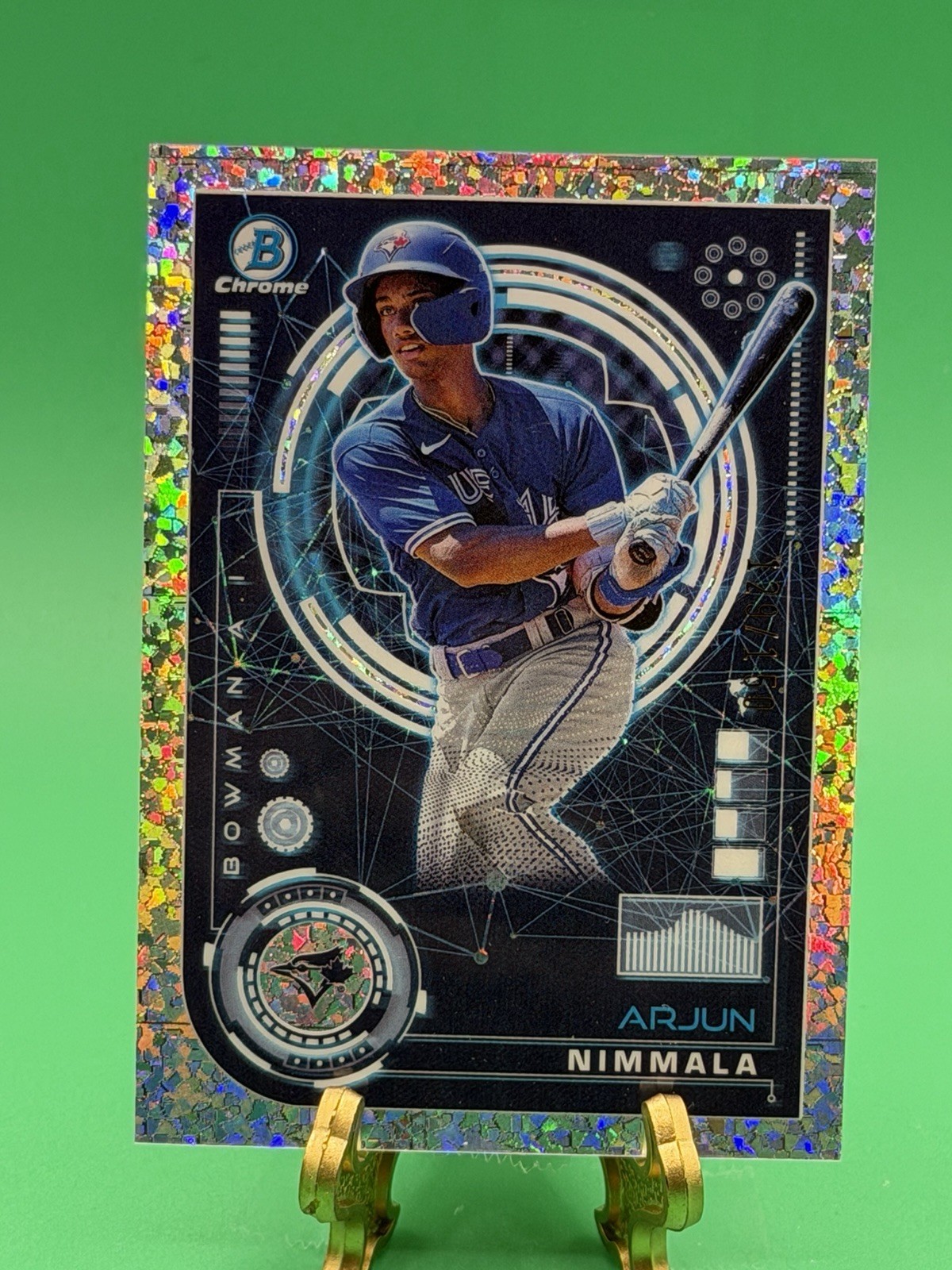 2024 Bowman Chrome Arjun Nimmala Bowman AI Mini-Diamond Refractor /150 #BAI-18