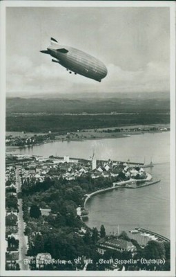 Ansichtskarte Friedrichshafen Graf Zeppelin Luftbild 1934 (Nr.9841)
