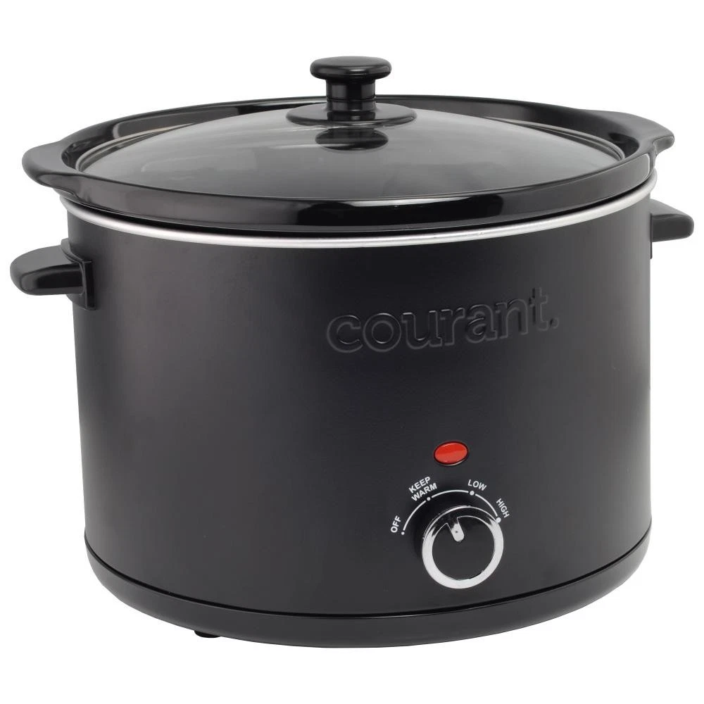 Courant 5.5 Qt. Slow Cooker, multiple settings, Ceramic bowl, stainless