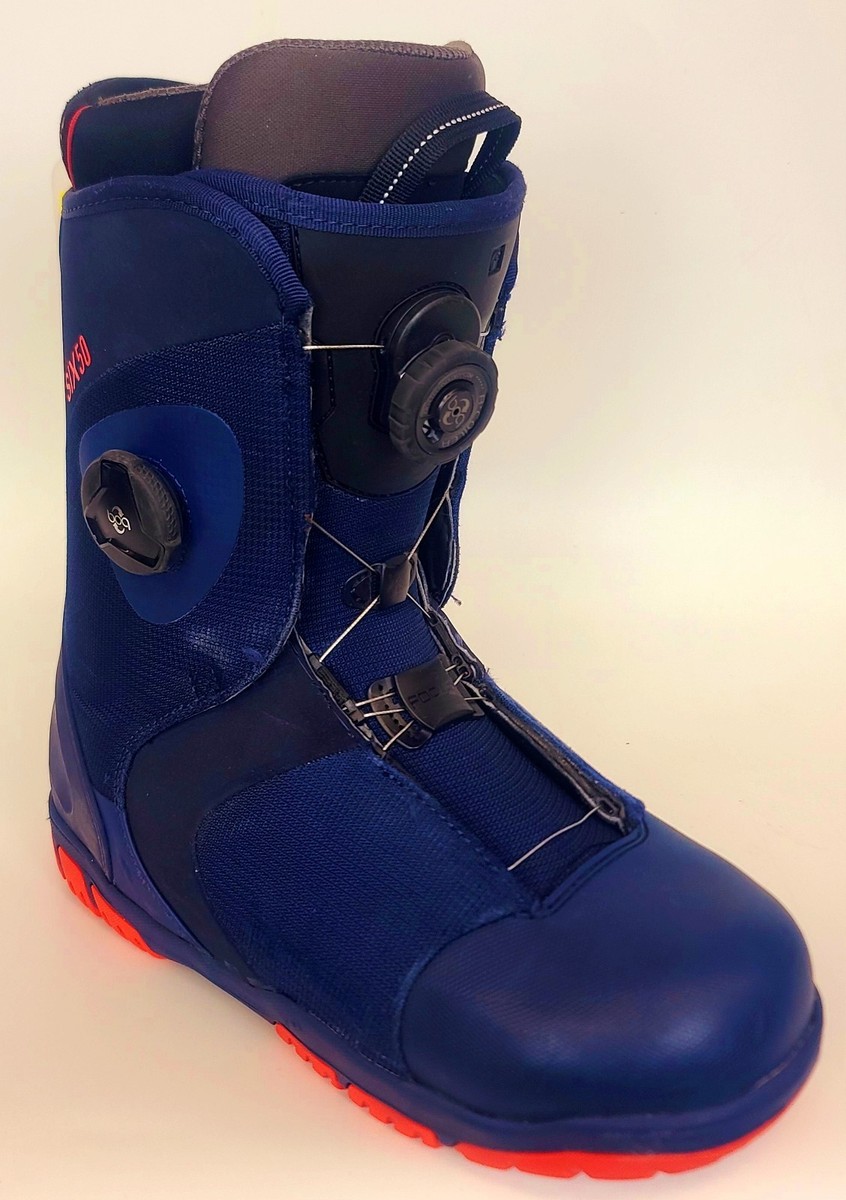 Used $350 Men's Head Six50 4D Boa Snowboard Boots Blue Sizes 7 8 9
