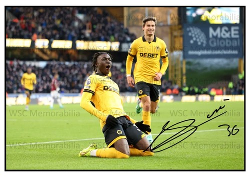 12128. Mateus Mane Signed Pictures (A4 Prints) Wolverhampton Wanderers Wolves