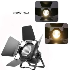 200W COB LED Par Light DMX Stage Warm White Cool White Audience Blinder Light DJ