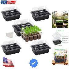 5-Pack Seed Starter Tray Seedling Kits,Plant Starter Kit with Adjustable Humi...