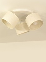 Deckenstrahler Stoff Weiß Verstellbar E27 L:45 Cm Deckenspot Schlafzimmer Flur