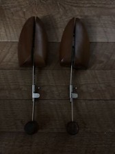 Vtg Men's Wooden Shoe Tree Stretchers  4 Adjustable Fit Wood  Metal Florsheim