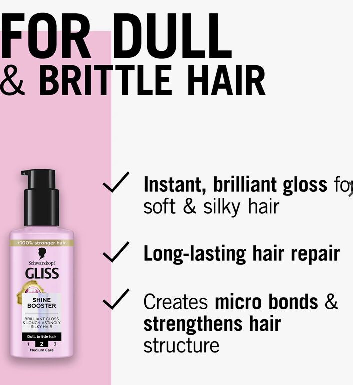 Schwarzkopf Gliss Liquid Silk leave-in serum for hair strengthening/shine,100ml