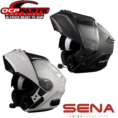 NEW SENA OUTRUSH R BLUETOOTH INTEGRATED INTERCOM MODULAR MOTORCYCLE HELMET