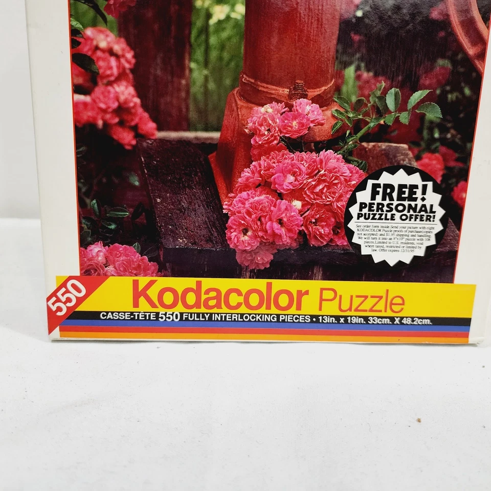 Rompecabezas Kodacolor 550 piezas vintage 1994 rosas trepadoras 13" x 19" sellado Foto 3 de 4