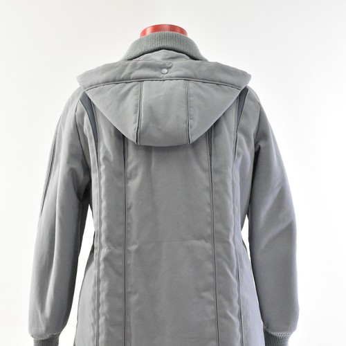 Vintage Geometric Hooded Puffer Coat Womens 14 Aurora International by Abmoor - Picture 5 of 7