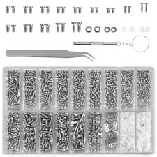 Tiny Micro Screws Screwdriver Tweezers Assortment Glasses Repair Tools Kit 1200X
