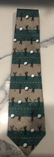 Mens Tie -  Appointed Apparel - Golf Print - Whole in One- 100 % poly