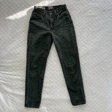 Women's Vintage Olive Green Express Straight Jeans in Size 25/26
