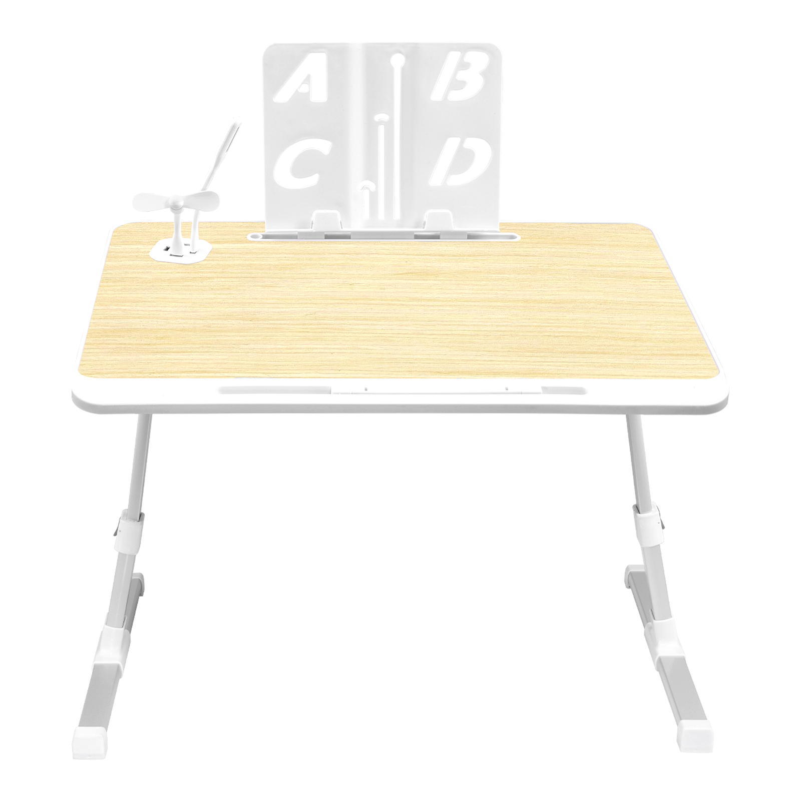 Portable Yellow Laptop Bed Desk with USB Charging Port-image