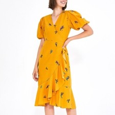 Anthropologie Farm Rio Rare jungle tucanos Wrap dress Sz S NWT