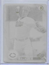 2016 Bowman ADAM BRETT WALKER II 1/1 plate yellow Minnesota Twins #BP135