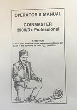 WHITES COINMASTER 3900DX PROFESSIONAL METAL DETECTOR MANUAL INSTRUCTIONS