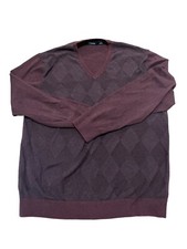 Liz Claiborne Men Maroon V Neck Long Sleeve Sweater Size Xxl