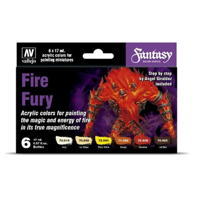 VALLEJO 70243 FANTASY FIRE FURY [PAINT SET]