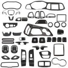 Carbon Fiber Interior Panel Trim Cover Kit For Dodge Challenger 15 Accessories