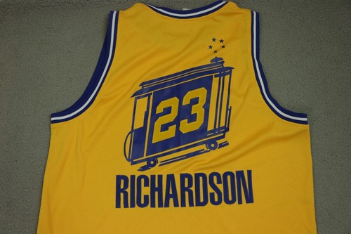 Jason Richardson Golden State Warriors Jersey Men's Size 48 Reebok Swingman - Picture 8 of 13