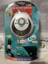 COBY CD Sound Cruiser CX-CD646 Slim Design w CD/MP3 Car Cassette Adapter New H7