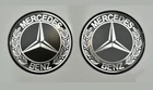 2pcs x MERCEDES BENZ sticker (Ø 50mm) Vintage logo Domed 3D Decals