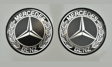 2 Stück x MERCEDES BENZ Aufkleber (Ø 50mm) Vintage Logo gewölbt 3D Decals 2 Stück x MERCEDES BENZ Aufkleber (Ø 50mm) Vintage Logo gewölbt 3D Decals