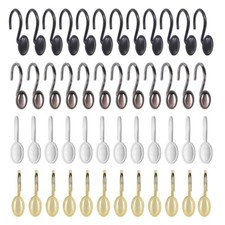 12Pcs Shower Curtain Rings Set,Stainless Curtain Hangers Smooth