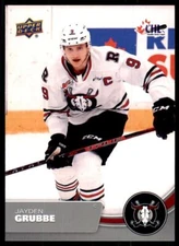 2021-22 Upper Deck CHL Jayden Grubbe Hockey Card #195