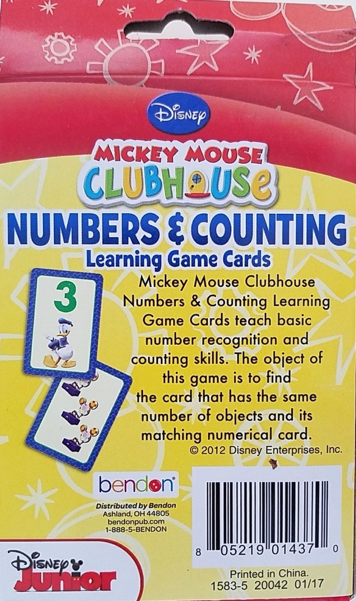 ミーキ( ^-^)ノ★ Buy Disney Mickey Mouse Clubhouse Numbers & Counting 36 Cards Ages