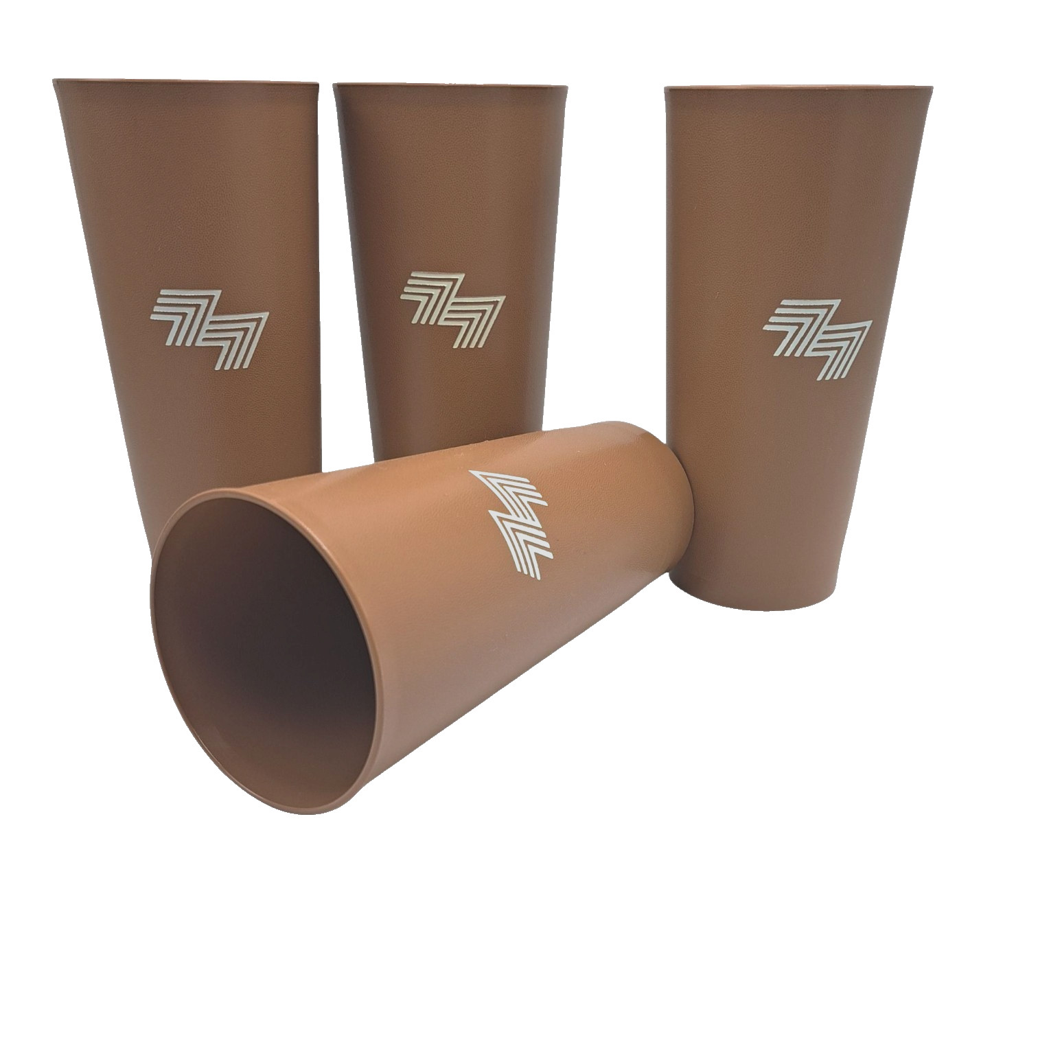 Tupperware VTG  Retro 2 Quart Pitcher and 16 oz Tumblers Brown  Beverage Set NOS