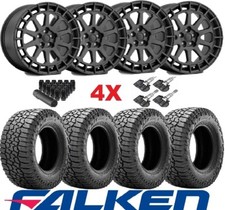 FIT RIDGELINE TERRAIN BLACK WHEELS RIMS TIRES 245 65 17 FALKEN WILDPEAK OVERLAND