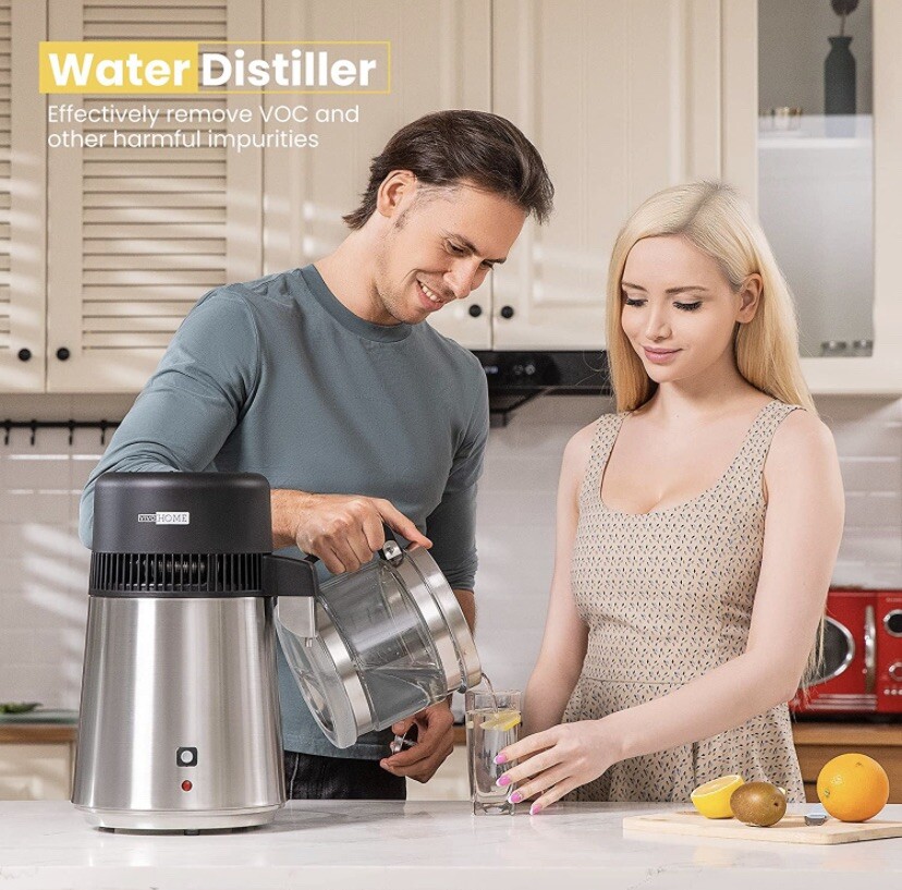 VivoHome 4 Liter Brushed Stainless Steel Water Distiller eBay