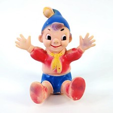 Vintage 60s Combex Rubber Noddy Toy Sitting Squeaky Not Working Made In England 